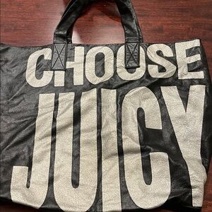 Juicy Couture Black and Silver Statement Tote